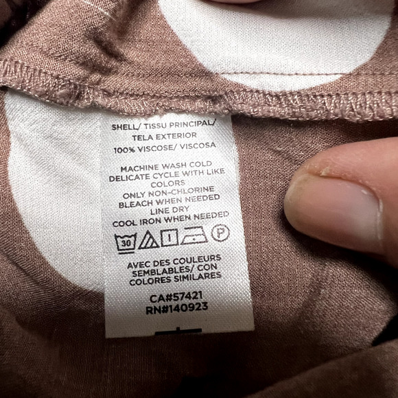 Loft‎ Plus Size 16 Brown Polka Dot Career Business Essential Blouse Pretty Woman - Picture 7 of 10